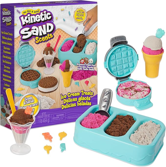 Kinetic Sand con Aroma,Set de JuegoFábrica de Helados y Postres