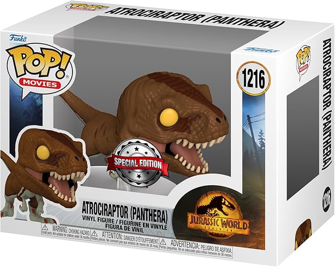 Funko Pop! Atrociraptor (Panthera) con el Sticker Exclusivo de Target