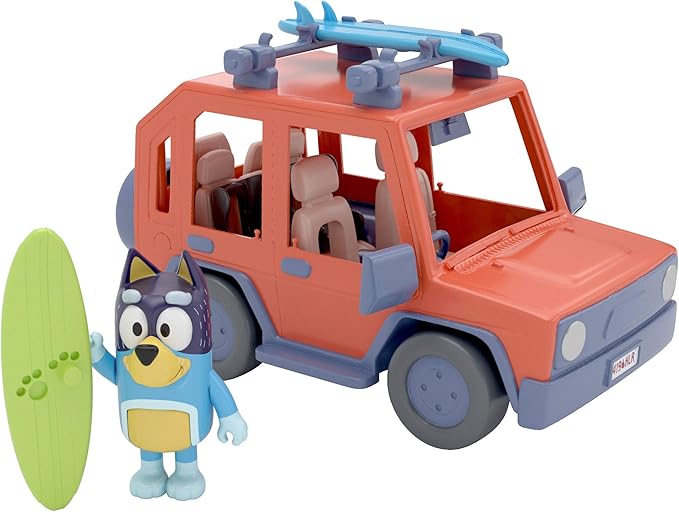 Bluey Coche de Papá Incluye Figura de Bandit y Accesorios