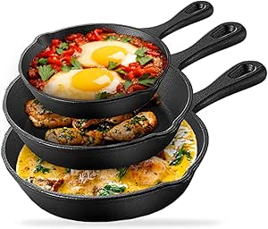 Sarten de Hierro Fundido 3 Pz.
