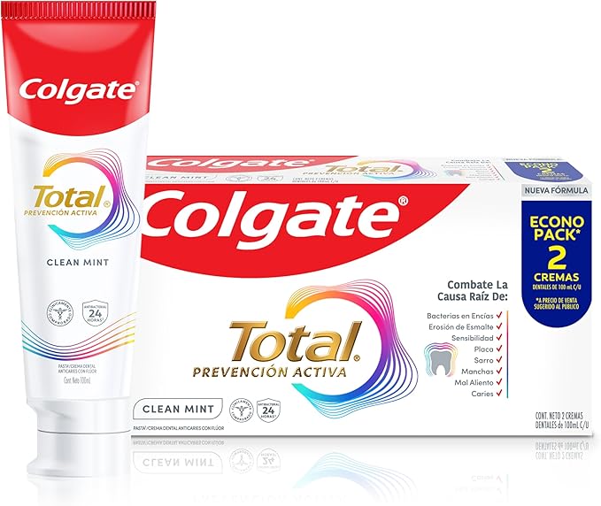 Colgate Total Clean Mint, Pasta Dental, 24 Horas de Prevención