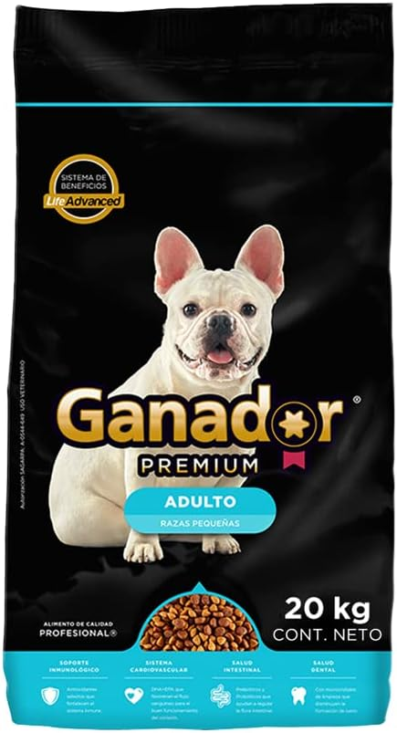 Costal Croqueta Ganador Premium Adulto 20 kg, Razas Pequeñas