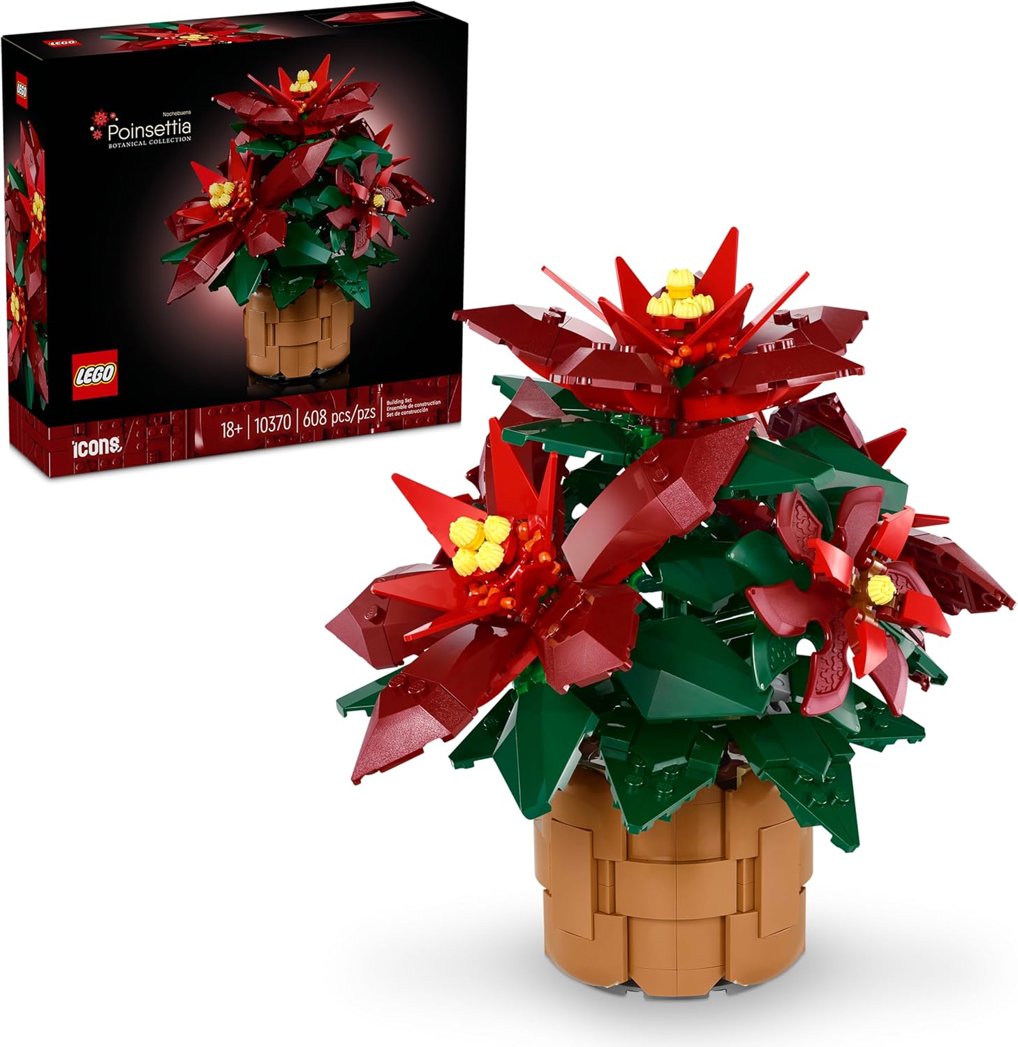LEGO Icons Nochebuena con 608 piezas