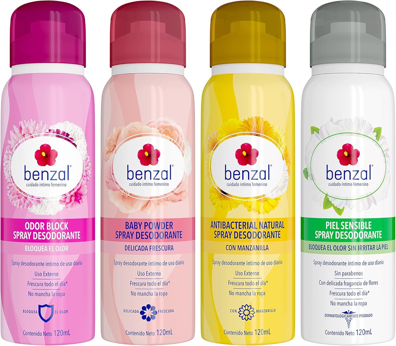 Benzal Spray Kit, Desodorante Íntimo, Manzanilla