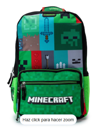 Coppel: Mochila Escolar Chenson Minecraft Verde