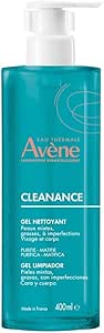 Avène Cleanance, Gel Limpiador para Piel Grasa, 400ml
