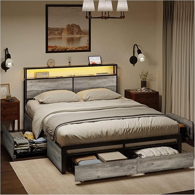 Base Cama King Size con Luces Led | 12MSI