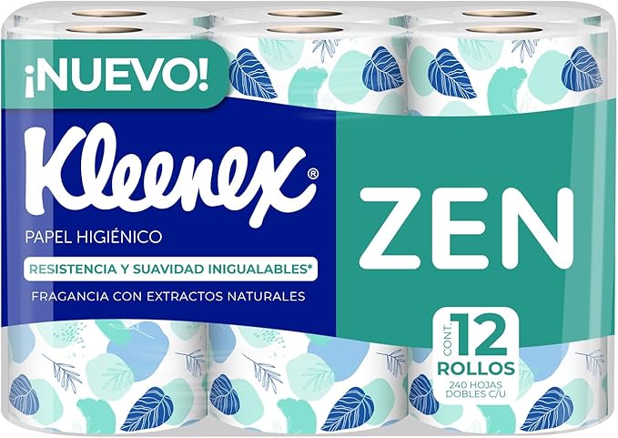 Kleenex Zen Zone, Papel Higiénico de 12 rollos