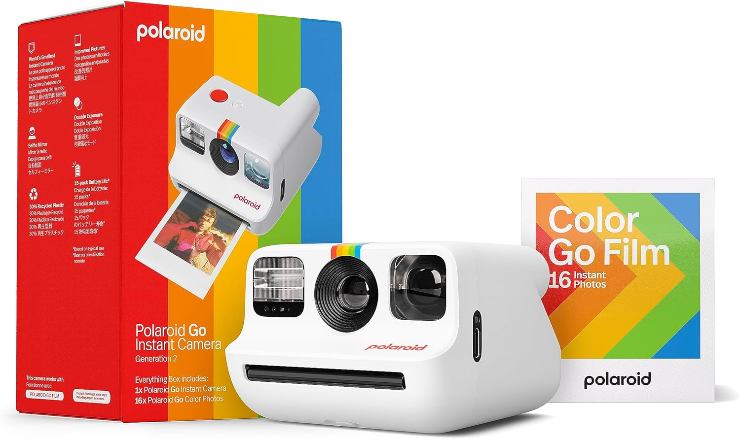 Polaroid Go Generation 2 + Paquete de 16 fotos