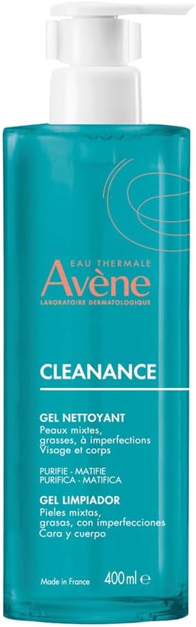 Avène Cleanance, Gel Limpiador para Piel Grasa, 400ml