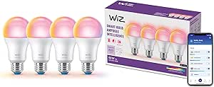 4Focos Inteligentes con luz multicolor 60W