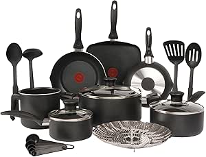 T-fal Batería de Cocina Easy Care de 20 piezas