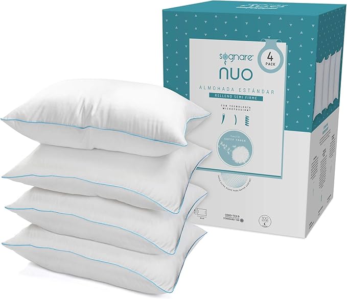 Sognare Nuo Almohada 4 Pack Tamaño Estándar