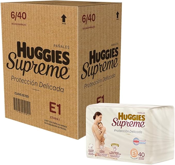 Huggies Supreme Pañal Desechable para Bebé, Etapa 1