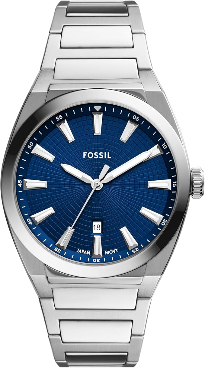 Fossil Everett – Reloj para hombre con correa de acero