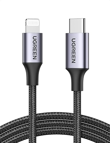 UGREEN Cable USB C a Lightning Nylon Trenzado, 1 M