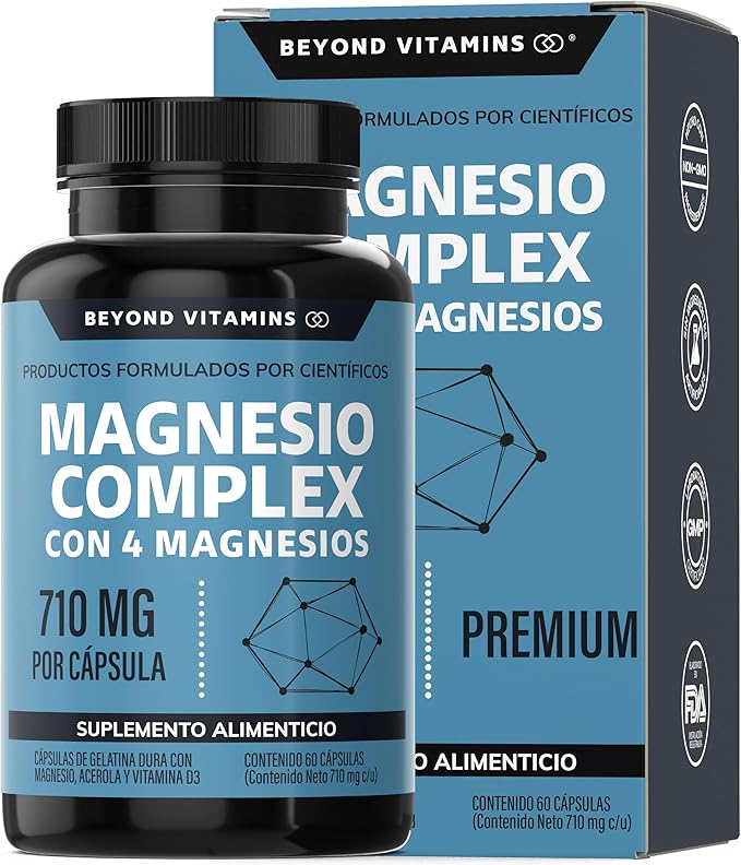 MagnesioComplex  4 MAGNESIOS: Citrato, Glicinato, Gluconato y Óxido de Magnesio