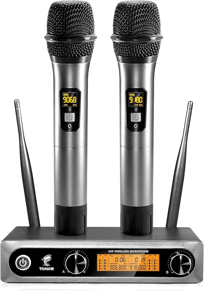 Micrófono Inalámbrico Dual Sistema de Micrófono Inalámbrico de Mano