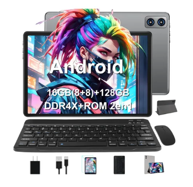 Tablet con Funda Teclado Mouse