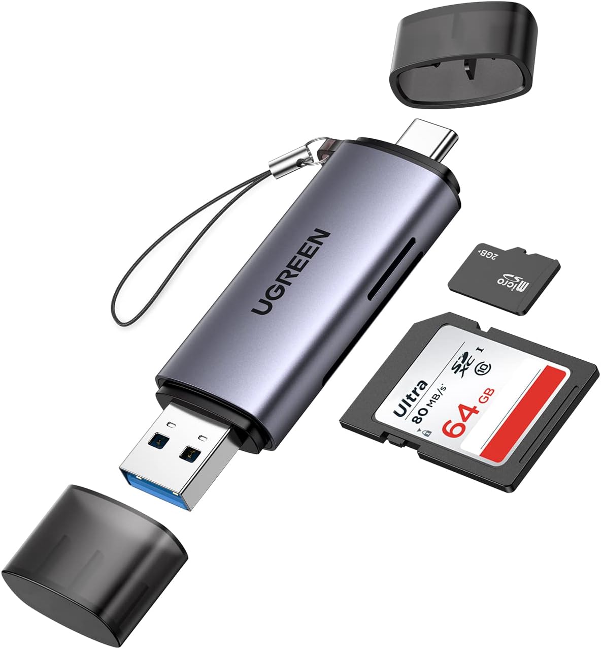 UGREEN Lector de Tarjetas USB C OTG 5Gbps