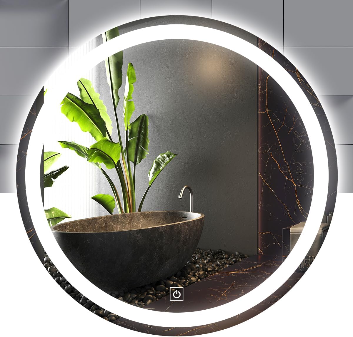Raganet Espejo Redondo con Luz LED