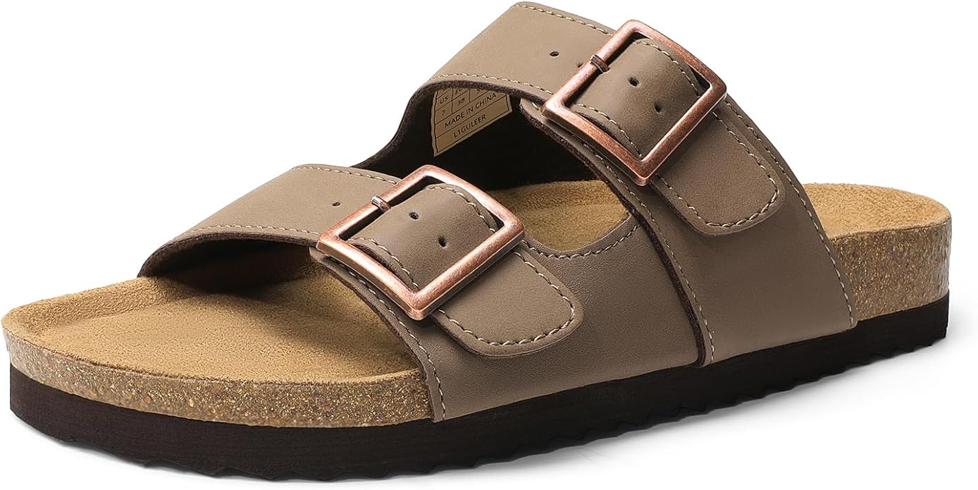 DREAM PAIRS Sandalias de Corcho para Mujer con Puntera Abierta