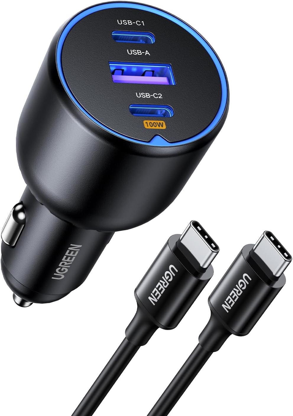 UGREEN 130W Cargador de Coche USB C