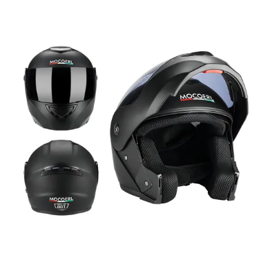 Casco sleek para moto abatible