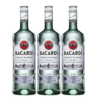 BACARDÍ, Tripack Ron Blanco de 980 ml