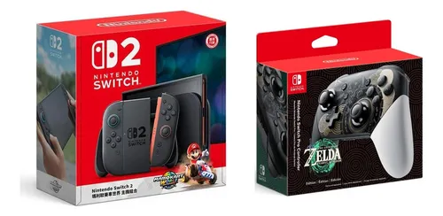 Nintendo Switch 2 Mario Kart World + Procontroller Zelda V1
