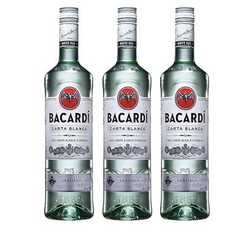 BACARDÍ, Tripack Ron Blanco de 700 ml