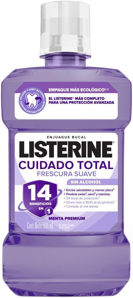 Listerine Cuidado Total Zero Alcohol 500 ml