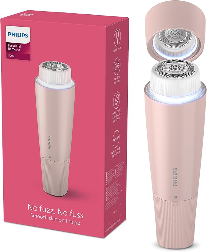 Philips Depiladora de vello facial,
