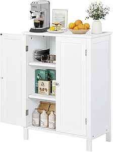 Gabinete Almacenamiento para Piso Baño con Puerta Doble