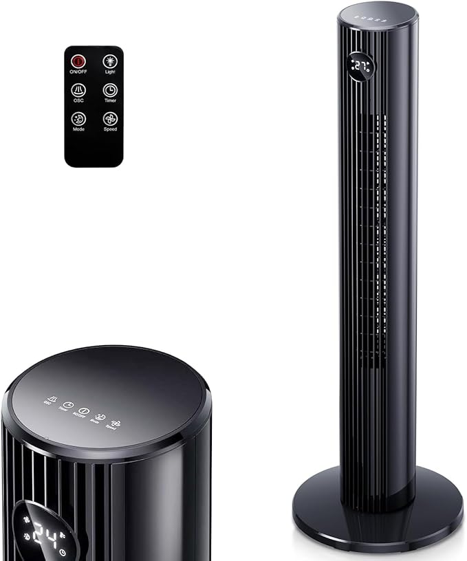 Ventilador de Torre Silencioso, 2 Modos
