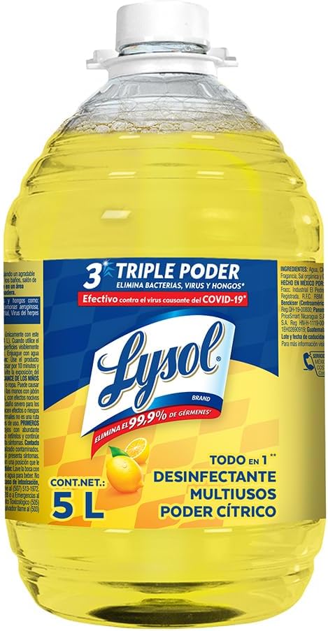 Lysol Limpiador Desinfectante Multiusos, Aroma Citrus, 5L