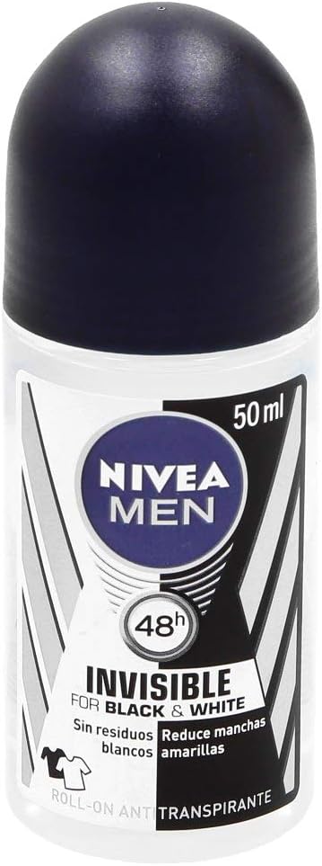 NIVEA MEN Desodorante Antimanchas, Black & White