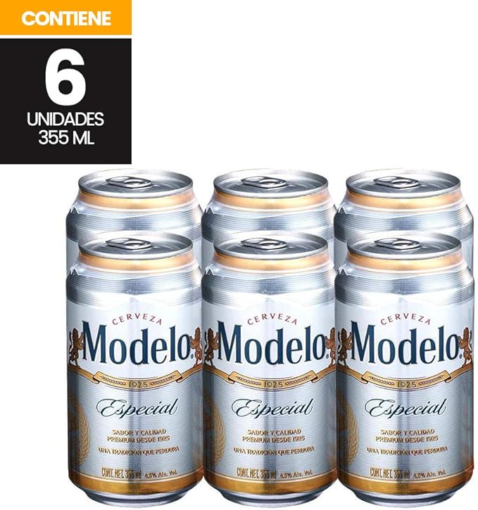 Modelo Cerveza Especial Clara Lata 6x355ml