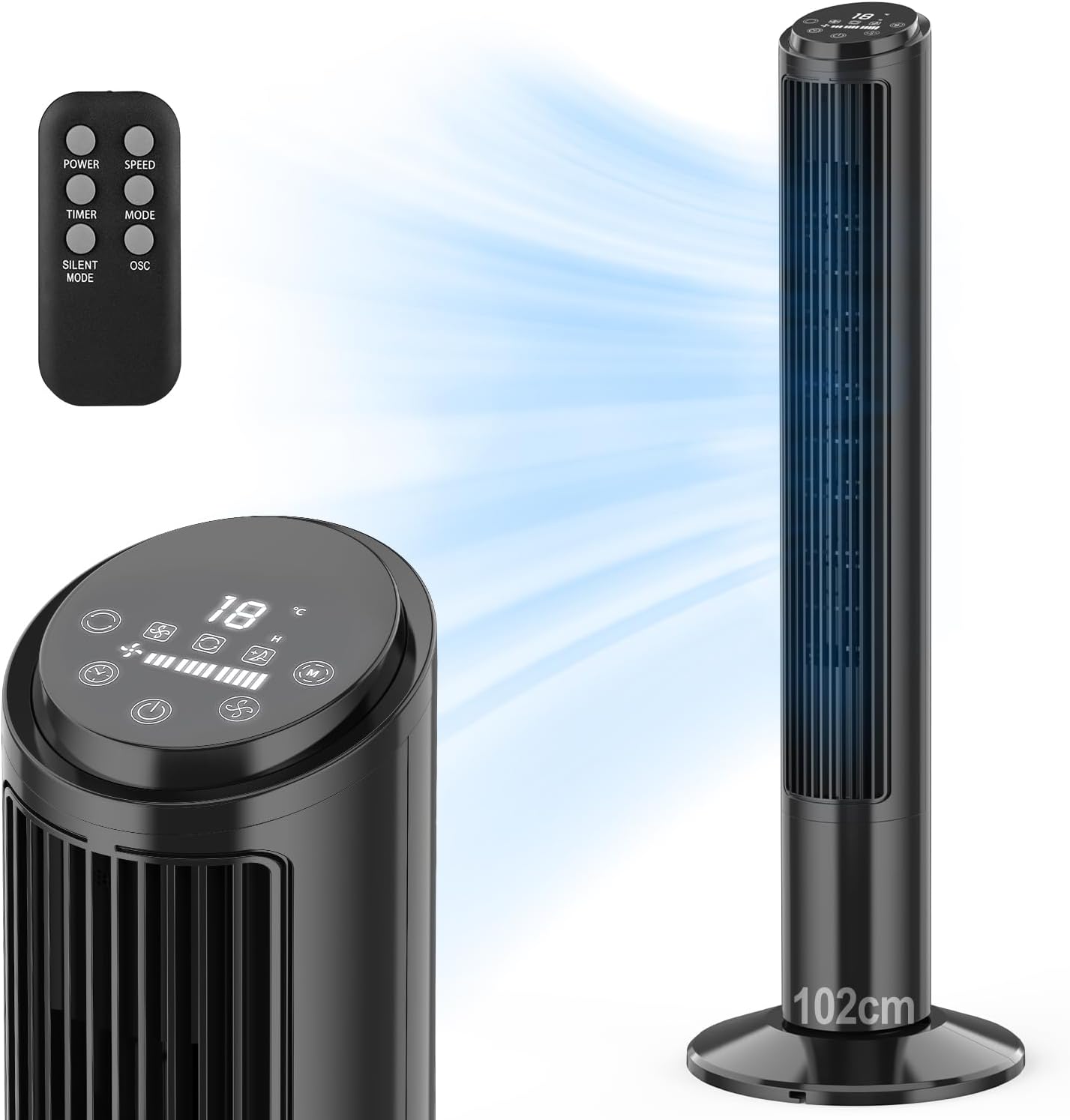 Hivento 102cm Ventiladores de Torre