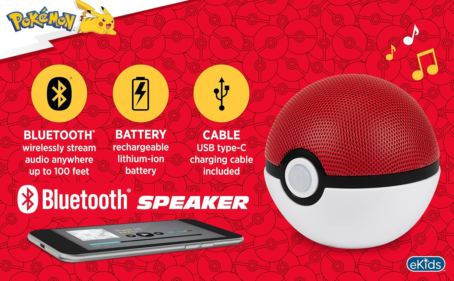 Amazon: Pokebola – Bocina inalámbrica con batería recargable