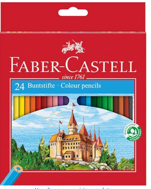Faber-Castell Lápices de Color Hexagonal con 24 Lápices