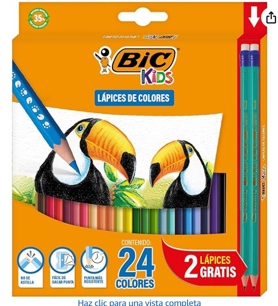 BIC Lápices de Colores Punta Resistente