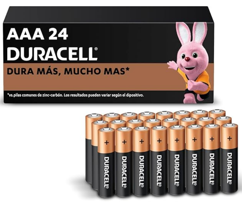Duracell Pilas Alcalinas AAA, Paquete de 24 Baterías 1.5V