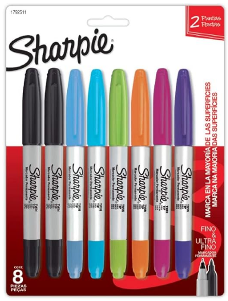 Sharpie Marcadores Permanentes Twin Tip 2 en 1