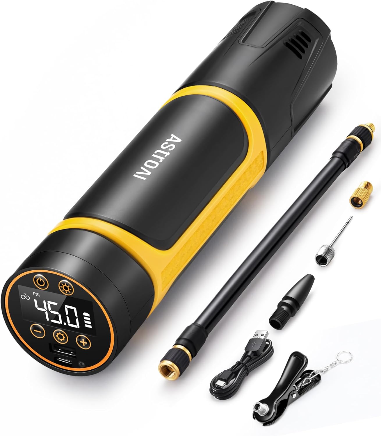 Inflador de llantas AstroAI 150 PSI portátil 4500 mAh