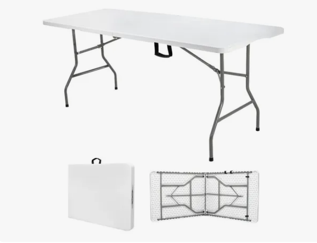 Mesa Plegable Plástico Tipo Portafolio 1.80m