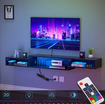 Estante De Television 70 De Pared Flotante
