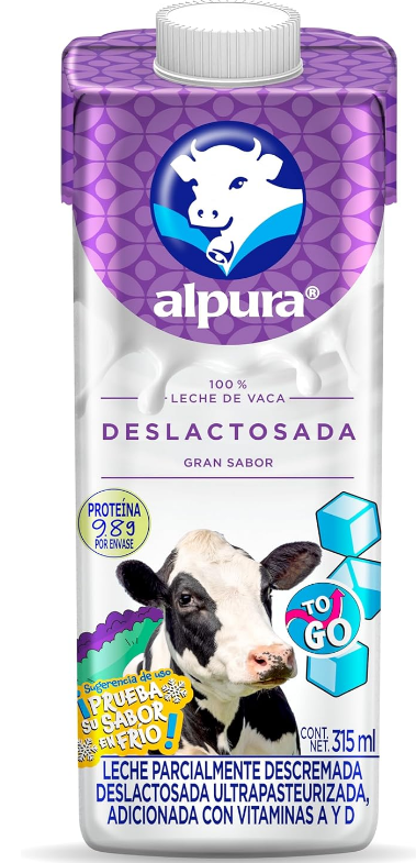 Alpura Leche Deslactosada 315ml