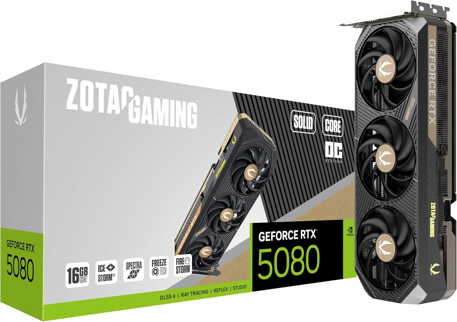 Amazon: ZOTAC GeForce-RTX-5080 Solid-Core-OC DLSS-4 16GB-GDDR7 256-bit 30 Gbps