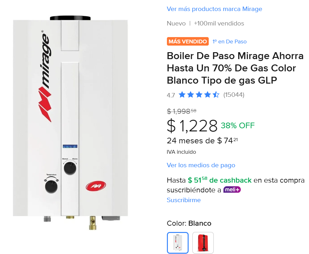 ML: Boiler Automatico Mirage 1 servicio